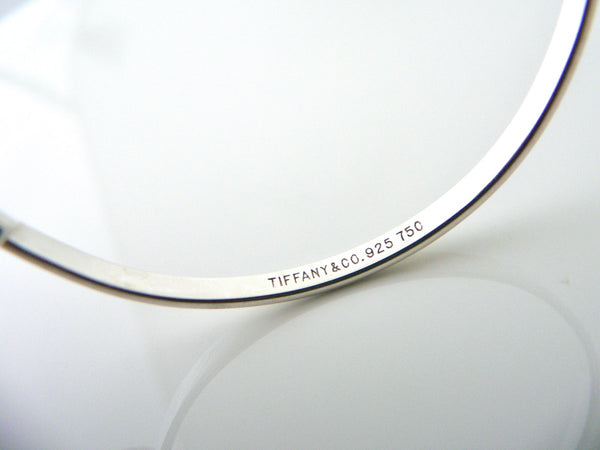 Tiffany & Co Silver 18K Gold Love Knot Hook Bangle Bracelet Interlocking Gift