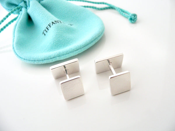 Tiffany & Co Rectangle Geometric Cufflinks Cuff Link Sterling Silver Man Jewelry Art Cool Classic