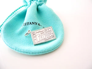 Tiffany & Co San Francisco Postcard Blue Enamel Travel Charm 4 Necklace Bracelet MINT Souvenir