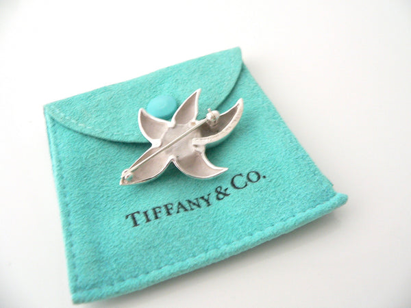 Tiffany & Co Flower Brooch Pin Silver 18K Gold Peach Coral Love Gift Pouch Art