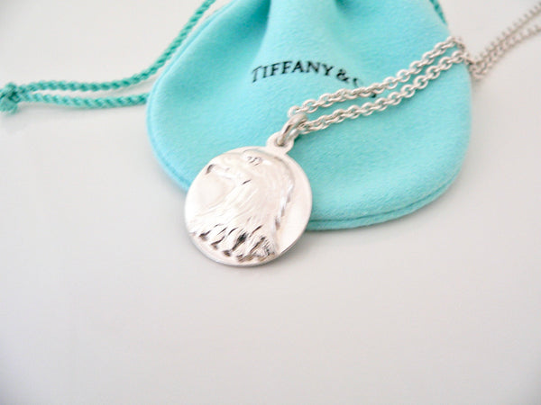Tiffany & Co Eagle Charm Necklace 18 Inch Thicker Chain Silver Cool Nature Gift