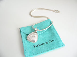 Tiffany & Co Silver Charm Necklace Crocodile Triangle Snake Chain Animal Silver Gift Pouch 18 Inch Long Chain