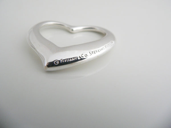 Tiffany & Co Sterling Silver Open heart charm 925 Elsa Peretti Vintage Logo
