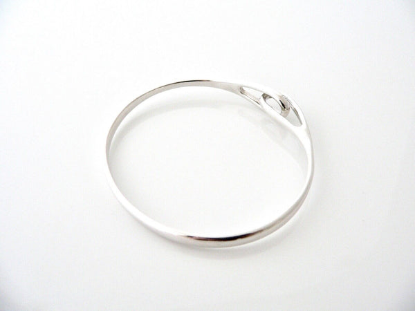 Tiffany & Co Silver Infinity Bangle Interlocking Bracelet Gift Love Rare