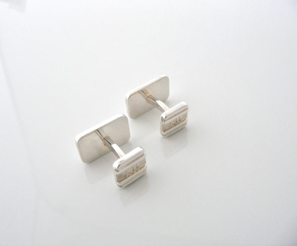 Tiffany & Co Silver Atlas Roman Numeral Cuff Link CuffLinks Cuff Links Gift Love