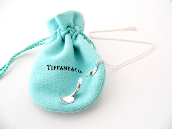 Tiffany & Co Orchid Necklace Gehry Flower Pendant Silver Chain Jewelry Pouch 925