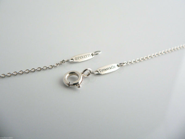 Tiffany & Co Silver Teardrop Tear Drop Necklace Pendant Charm Chain 18 Inch Gift