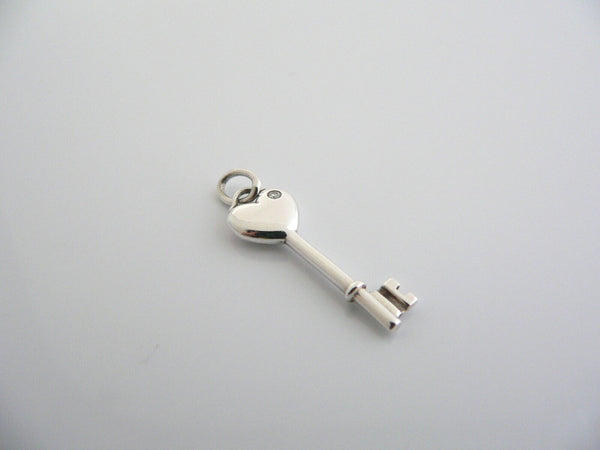 Tiffany Co Diamond Heart Key Pendant Charm 4 Necklace Bracelet Silver Love Gift