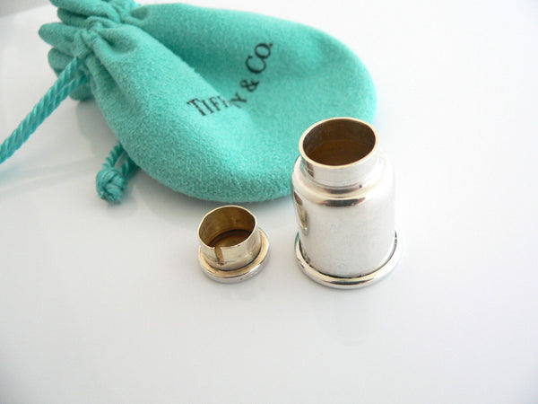 Tiffany & Co Milk Can Pill Box Case Trinket Container Silver Love Gift Pouch Art