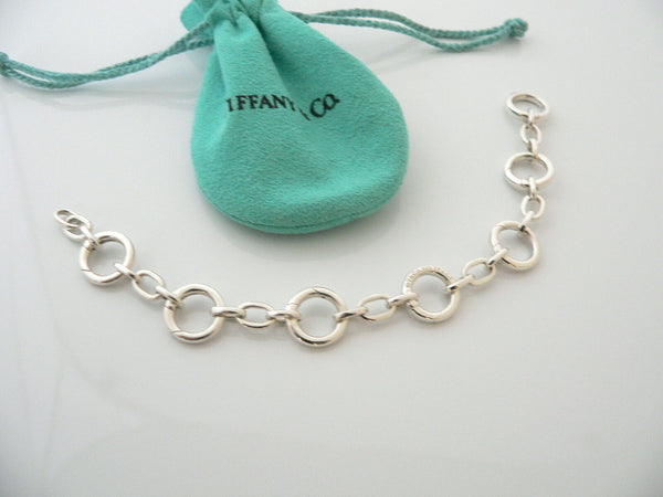 Tiffany & Co Silver Clasp Link Bracelet Charm Bangle Chain Gift Pouch Love