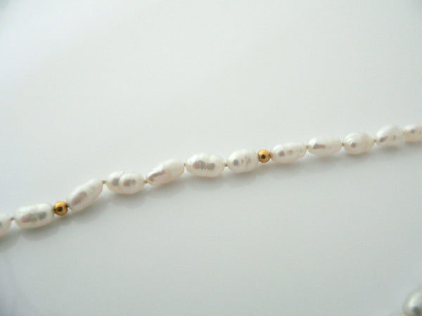 Pearl Necklace 14K Gold Bead Ball Strand Clasp Chain Pendant Choker Gift Love