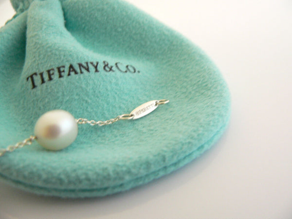 Tiffany & Co Silver Peretti Pearls by the Yard Bracelet Bangle 9 MM Gift Pouch