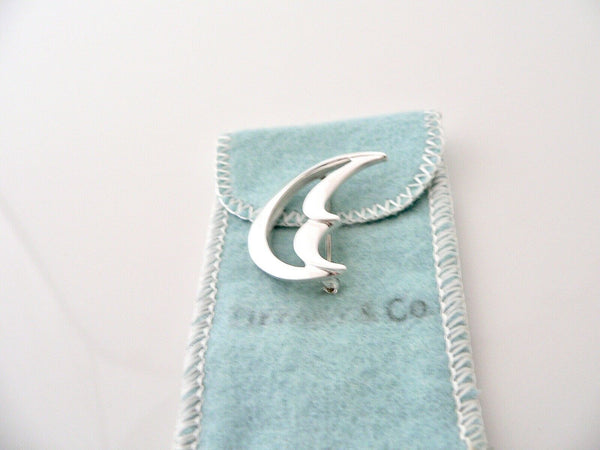 Tiffany & Co Moon Pin Brooch Pouch Rare Classic Cool Paloma Picasso Gift  Love