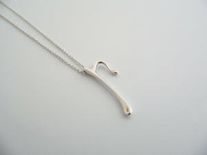 Tiffany & Co Silver Peretti Alphabet P Necklace Pendant Charm Chain Gift Love