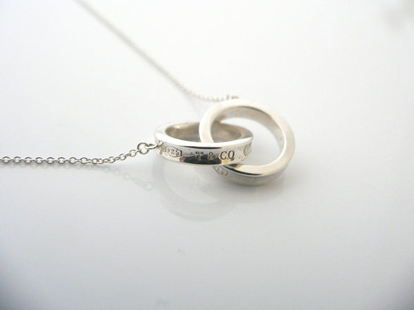 Tiffany & Co 1837 Interlocking Circles Necklace Pendant Chain Love Silver Gift