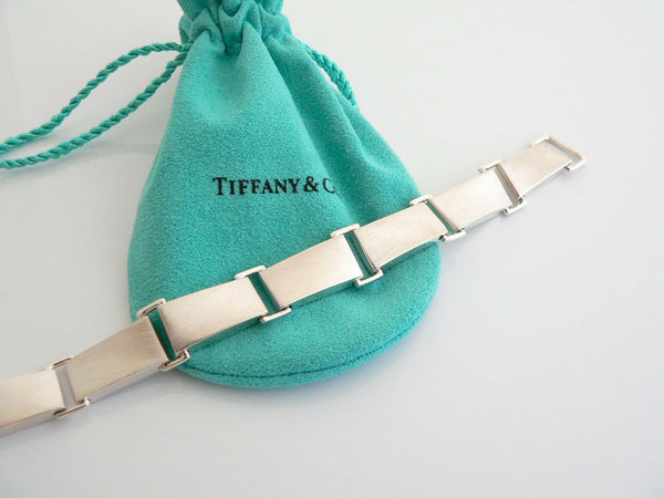 Tiffany & Co Silver Gehry Torque Link Bracelet Bangle 8.5 Inch Chain Gift Pouch