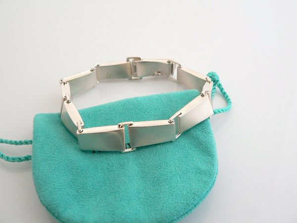 Tiffany & Co Silver Gehry Torque Link Bracelet Bangle 8.5 Inch Chain Gift Pouch