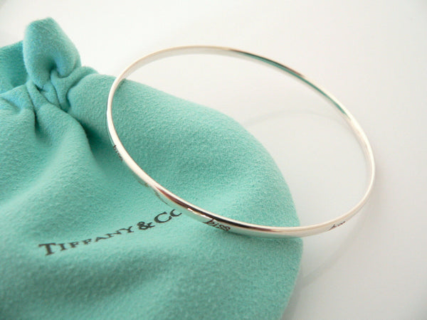 Tiffany & Co Silver Picasso Red Enamel Kiss Bangle Bracelet Rare Gift Love Pouch