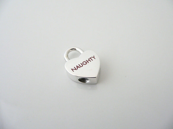 Tiffany & Co Naughty Nice Heart Padlock Charm 4 Necklace Bracelet Excellent Gift