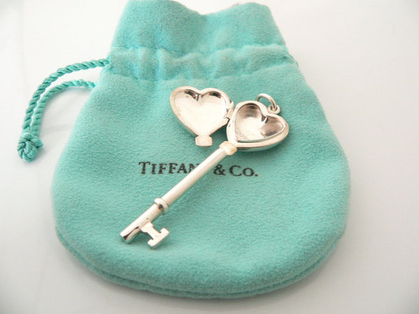 Tiffany & Co Heart Key Locket Pendant Charm 4 Necklace Love Gift Pouch T and Co