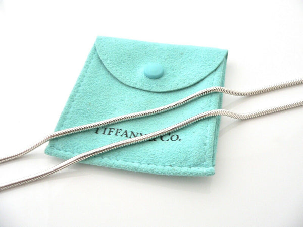 Tiffany & Co Silver Large Heart Locket Necklace Pendant 24 Inch Chain Pouch Love