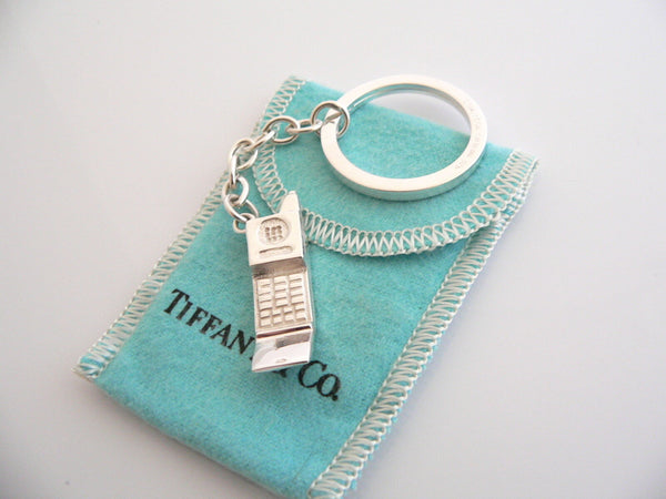 Tiffany & Co Cellphone Telephone Cell Phone Keyring Keychain Key Ring Gift Pouch