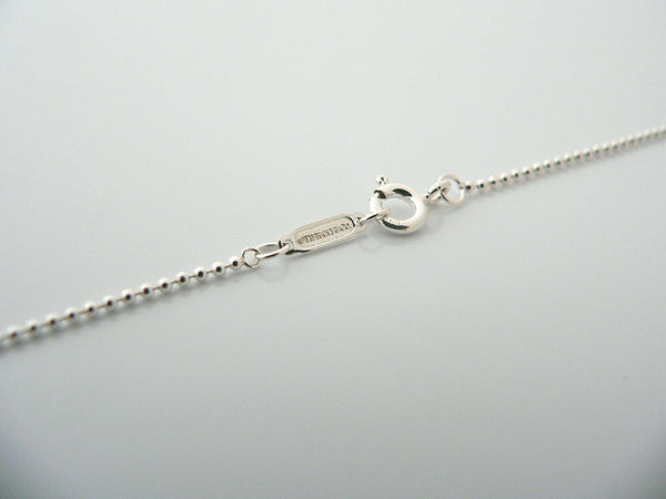 Tiffany Co Silver 18K Gold Open Heart Key Necklace Pendant Charm Chain Gift Love
