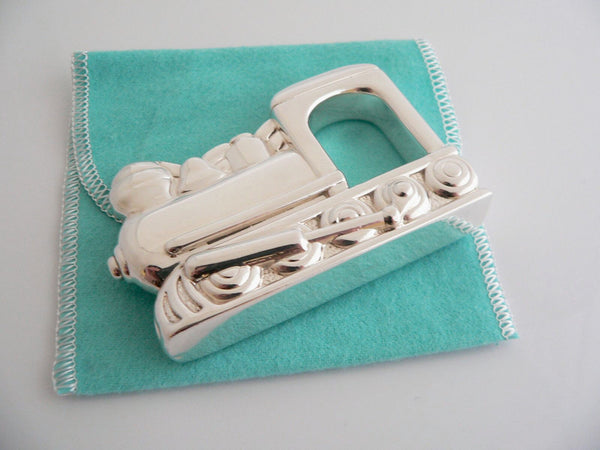 Tiffany & Co Train Rattle Silver Engine Toy Heirloom Baby Shower Gift Pouch Love