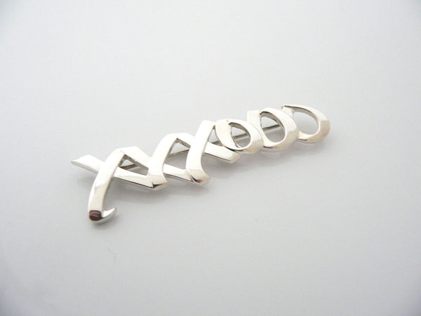 Tiffany & Co Silver Picasso XO Love Kisses Brooch Pin Large 2.75 In Hugs Gift