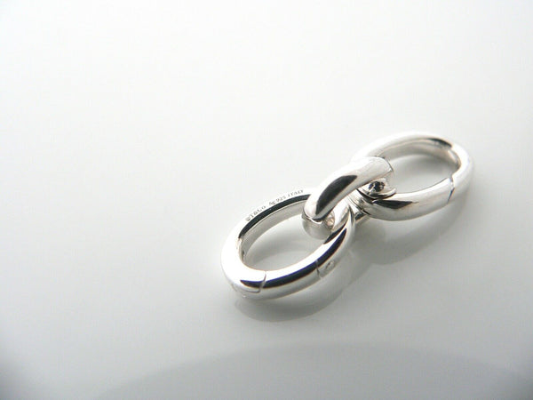 Tiffany & Co Sterling Silver Bracelet Necklace Link Oval Clasp 1 Inch Extender