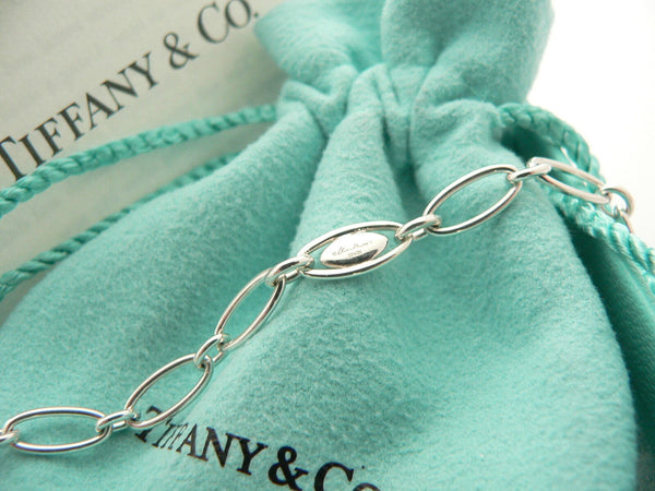 Tiffany & Co Pearl Necklace Tassel Oval Link Wrap Chain Charm Love Gift Pouch