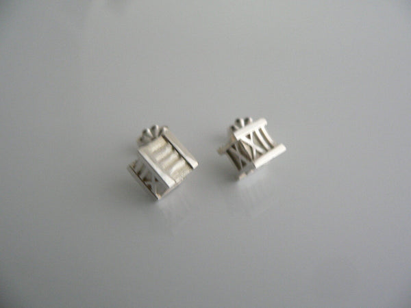 Tiffany & Co Atlas Cube Earrings Studs Sterling Silver T and Co Gift Love Cool