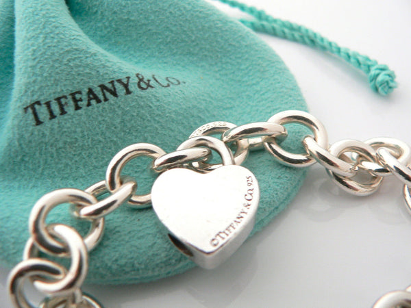 Tiffany & Co Silver XOXO Heart Padlock Bracelet Bangle Charm Hugs Kisses Love