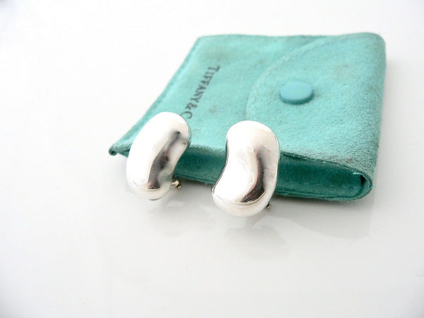 Tiffany & Co Peretti Bean Earrings Clip On Gift Pouch Love Vintage Rare