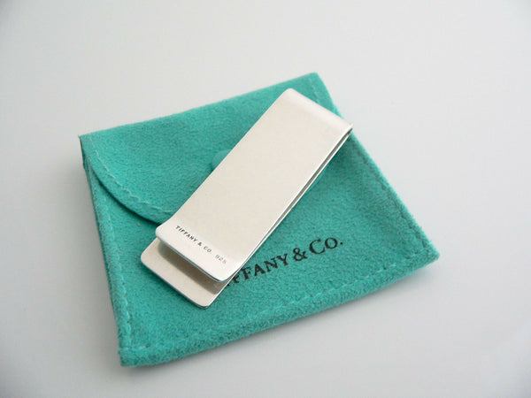 Tiffany & Co Silver Coliseum Money Clip Holder Rare Gift Pouch Love