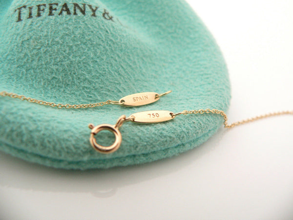 Tiffany & Co Peretti 18K Gold Jade Gemstone Heart Necklace Pendant Charm Chain