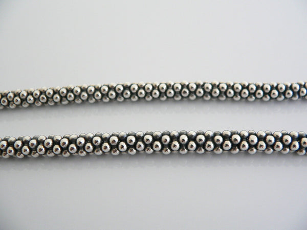 Lagos Caviar Silver Multi Bead Link Necklace Pendant Hook Chain Heavy Gift Love