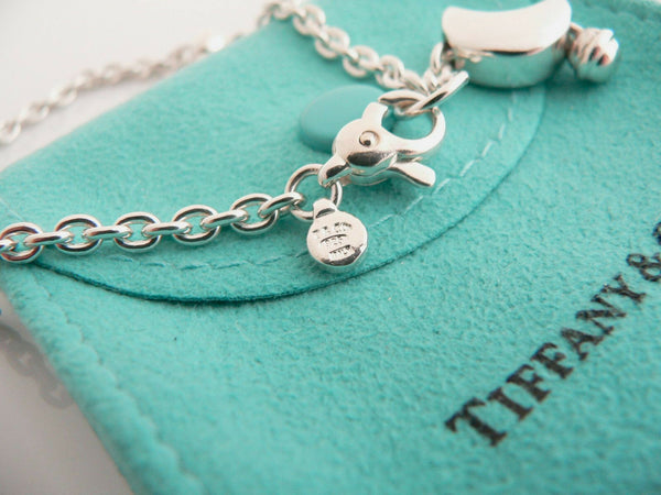 Tiffany & Co Silver Moon Bracelet Dangle Dangling Bangle Rare Gift Pouch Love