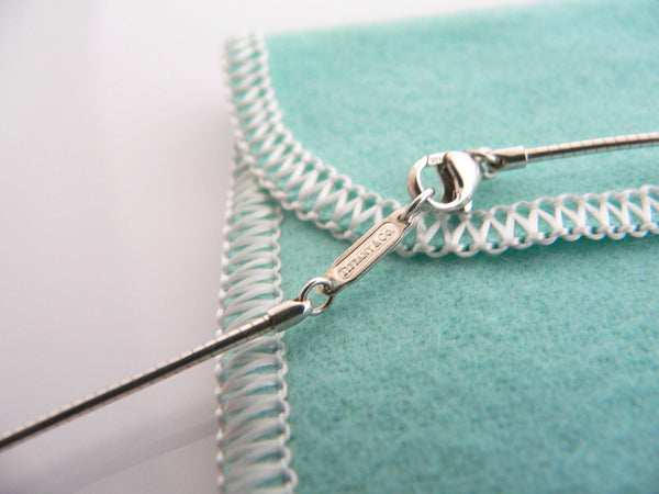 Tiffany & Co Silver Stencil Star Necklace Pendant Charm Chain Gift Pouch Love