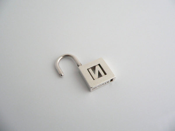 Tiffany & Co Alphabet N Pendant Personalize Gift Padlock Charm Love Old Version