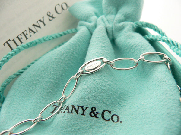 Tiffany & Co Pearl Necklace Tassel Oval Link Wrap Chain Charm Love Gift Pouch