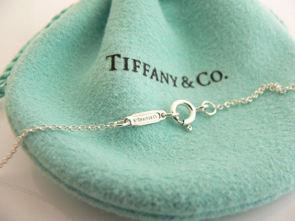Tiffany & Co. Silver Nature Rose Pearl Necklace Pendant Charm Chain Gift Pouch