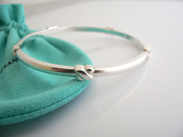 Tiffany & Co Silver Signature Bangle Bracelet Gift Pouch Love Statement