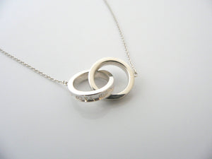 Tiffany & Co 1837 Interlocking Circles Necklace Pendant Chain Love Silver Gift