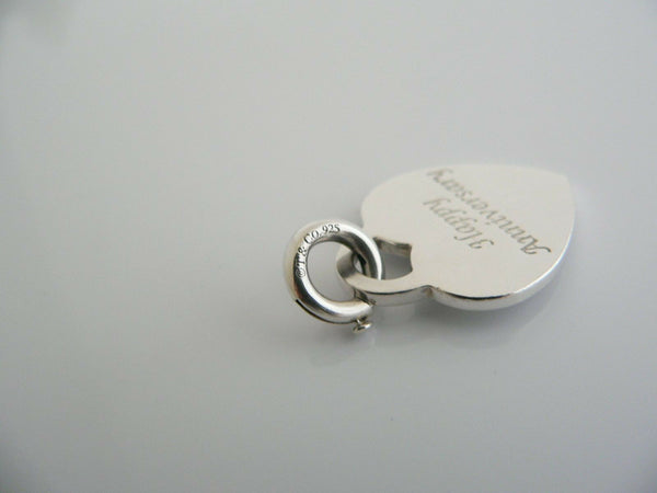Tiffany & Co Happy Anniversary Heart Pendant Charm 4 Necklace Bracelet Gift Love