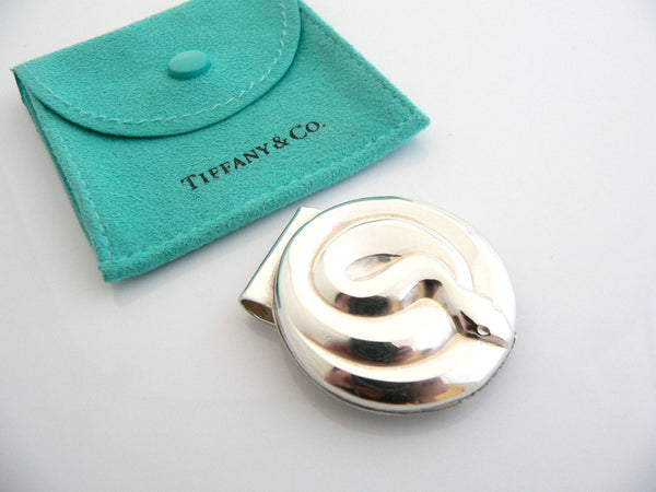Tiffany & Co Snake Money Clip Silver Nature Holder Vintage Cool Love Gift Pouch