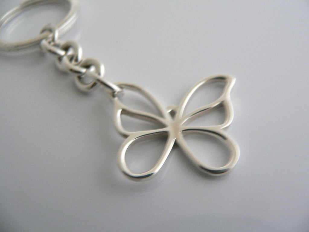 Butterfly Key Rings Tiffany & Co Silver Butterfly Key Ring Keychain Gift Rare Nature Lover