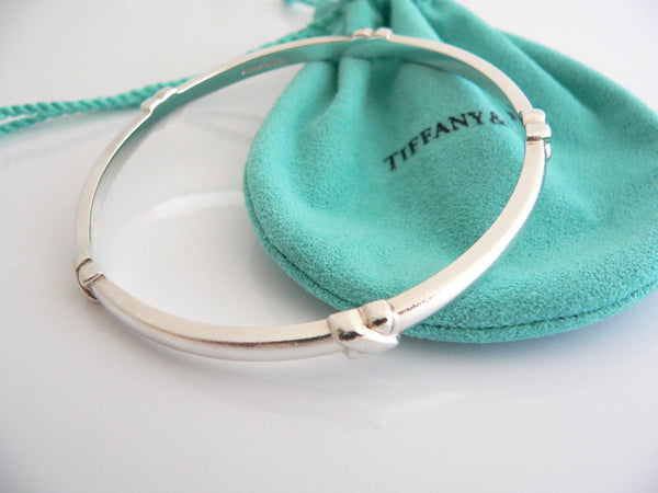 Tiffany & Co Silver Signature Bangle Bracelet Gift Pouch Love Statement