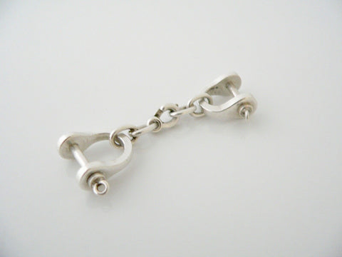Tiffany & Co Silver Shackle Double Valet Key Ring Keyring Keychain Gift Love