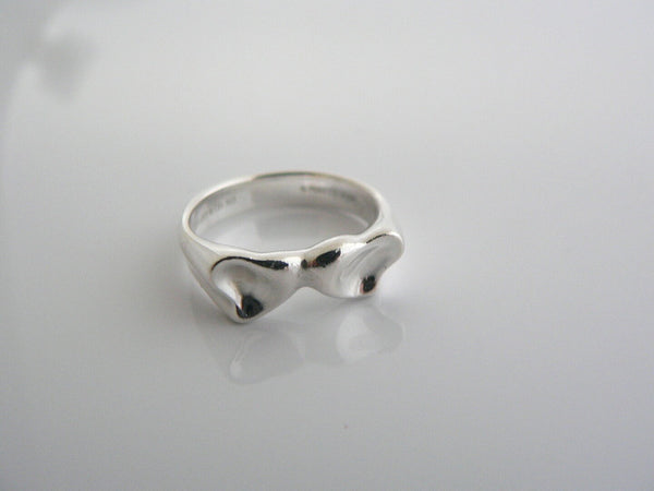Tiffany & Co Peretti Heart Ring Silver Love Promise Band Sz 6.5 Gift for Her Art